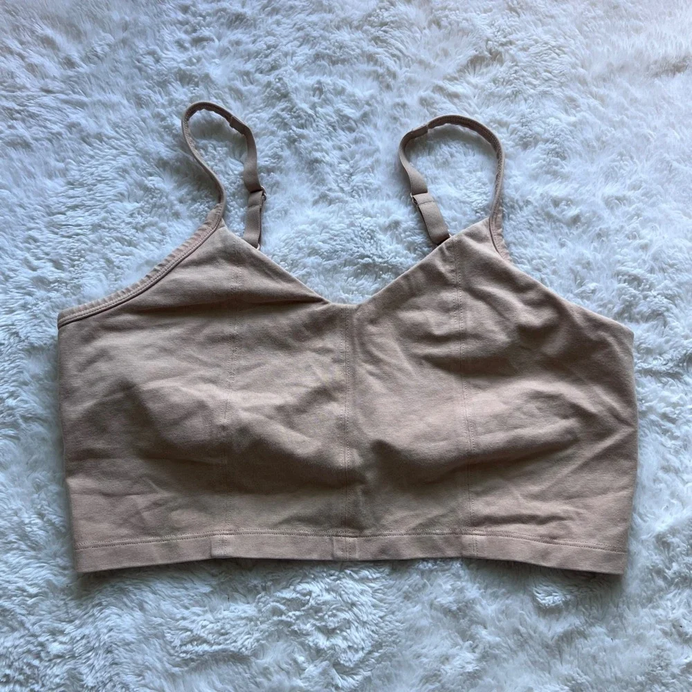 OFFLINE by Aerie OG Original Recharge Minimal Support Sports Bra Tan Large NWOT